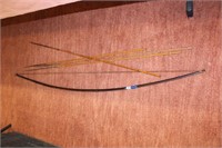LONG BOW WITH ARROWS FROM NEW GUINEA