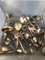 LARGE LOT SILVER PLATE/STERLING?
