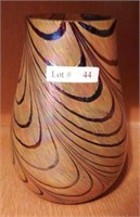 Art glass swirl vase 10”