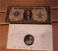 1923 US One dollar large note silver