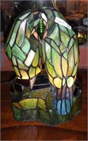 Unique Tiffany style slag glass style figural