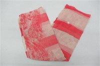 Pink & White Paisley Pattern Scarf