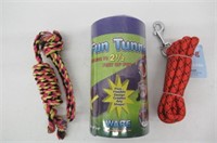 4' Cord Dog Leash, Rope Dog Toy & Small Pet Fun
