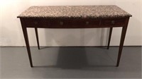 GRANITE TOPPED TWO DRAWER CONSOLE TABLE
