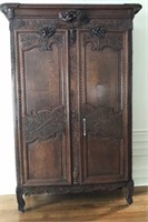 FRENCH CARVED ARMOIRE