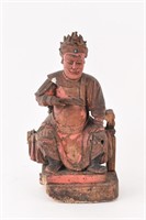 ANTIQUE CARVED TEMPLE FIGURE