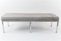 UPHOLSTERED MID-CENTURY BENCH