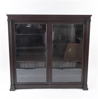C. 1900 GLASS FRONT BOOKCASE DISPLAY CABINET