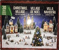 CHRISTMAS VILLAGE W LIGHTS & MUSIC $189 RETAIL