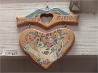 Tole Painted Heart Sign