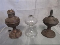 Brass & Glass Lamp Bases