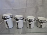 Set of Ceramic Canisters w/Scoops