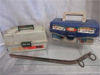 2 Tackle Boxes w/Contents & Pole Holder