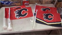 4 Calgary Flames car flags