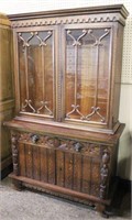 Antique Oak Display Cabinet
