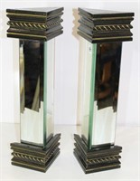 Pair of Attractive Mirrored Table Top