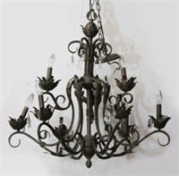 Wrought Iron Multi Arm Chandelier