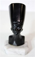 Onyx Egyptian Bust on Marble Base