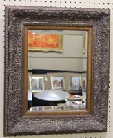 Vintage Framed Beveled Mirror