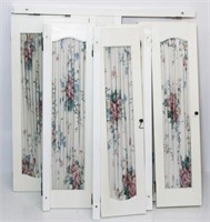 Hinged Shutters with Curtain Centers