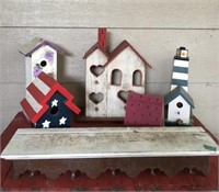 Selection of Wood Bird Houses and More