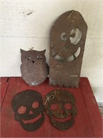 Selection of Tin Halloween Decorations