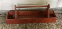 Vintage Wooden Tool Box with Handle