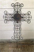 Large Wrought Iron Lawn Cross