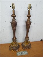 Matching Lamps 26" Height - Both Work - Bulbs