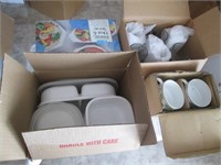 Lot of Unused Storage Containers & Dishes in