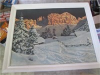 Framed Snowy Wilderness Print - 31x25