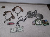 Western Lot - Spurs, Remington Pocket Watch w/