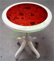 Vintage Round Accent Pedestal Table