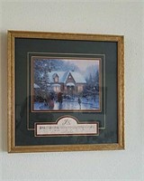 Framed Thomas Kinkade Joy to the World Print