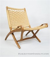 Hans Wegner Style Folding Rope Chair