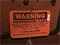 Warning underground sign