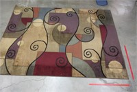colorful modern area rug (nearly 8ft x 11ft)