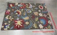 colorful 5ft x 7ft wool rug (saxon hand tufted)
