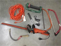 24in hedge trimmer -ext. cord -saws -waterers