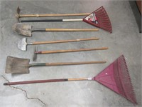 7 yard & garden tools (shovels-rakes-etc)