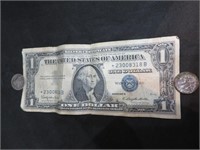 US One Dollar Silver Certificate 1957 B