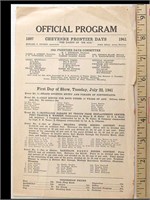 1941 OFFICIAL CHEYENNE FRONTIER DAYS PROGRAM