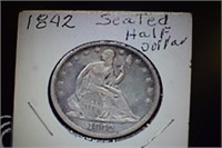 1842 Seated Half Dollar - $155 Reserve