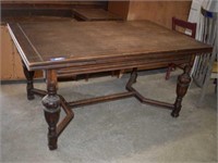 Antique Large Draw Leaf Dining Table