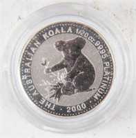 Coin Australian Koala Bear Platinum 1/20th OZ