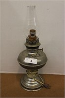 ANTIQUE RAYO CONVERTED OIL LAMP