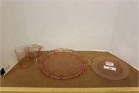 SELECTION OF PINK DEPRESSION GLASS
