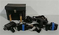Four cameras, bag and other miscellaneous