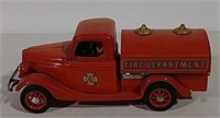 Red fire truck Jim Beam decanter
