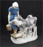 B&g 2270 Girl & Two Calves Axel Locher Figurine